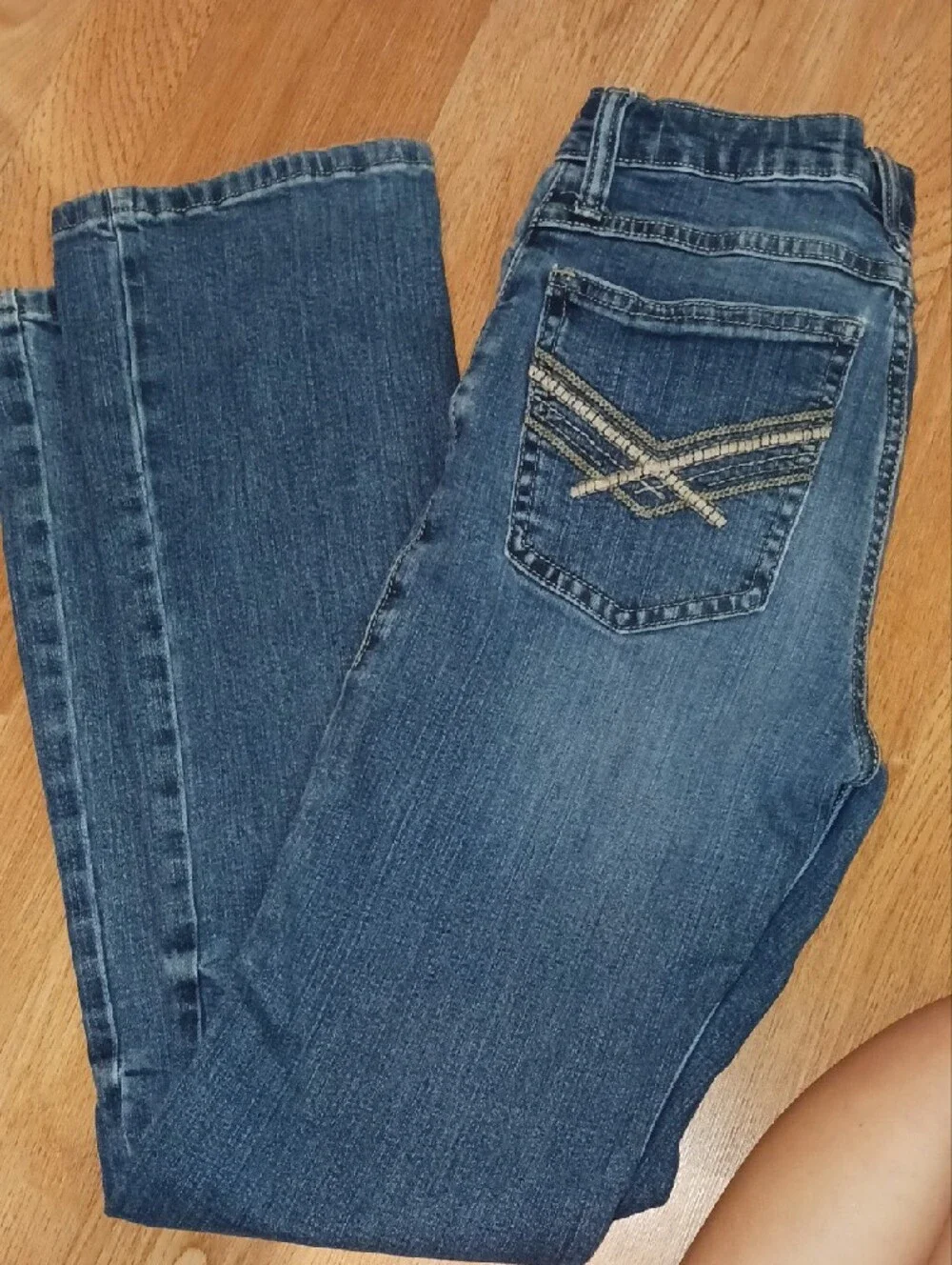 Wrangler Kids Dark Blue Denim Jeans - Straight Leg - Picture 4 of 4